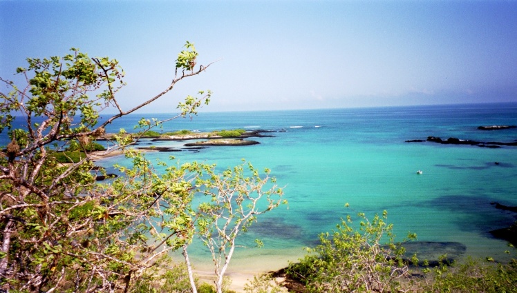 Utsikt över Galapagos ö-värld